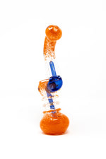 7" Orange/Blue Sherlock Glass Bubbler w/ Percolator