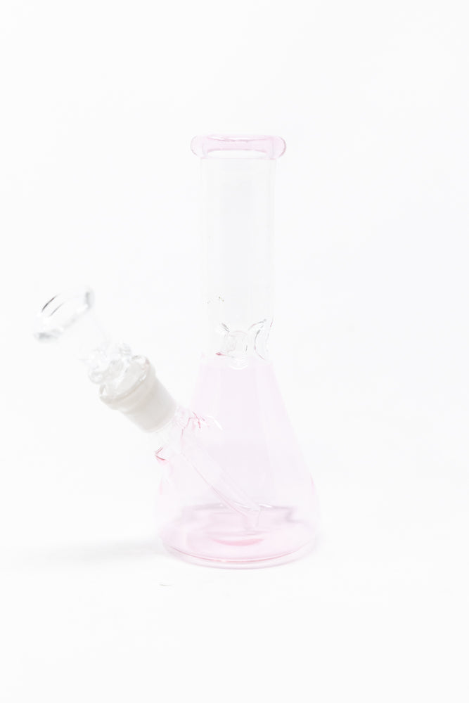 6" Pink Beaker Bong w/ Ice Catcher