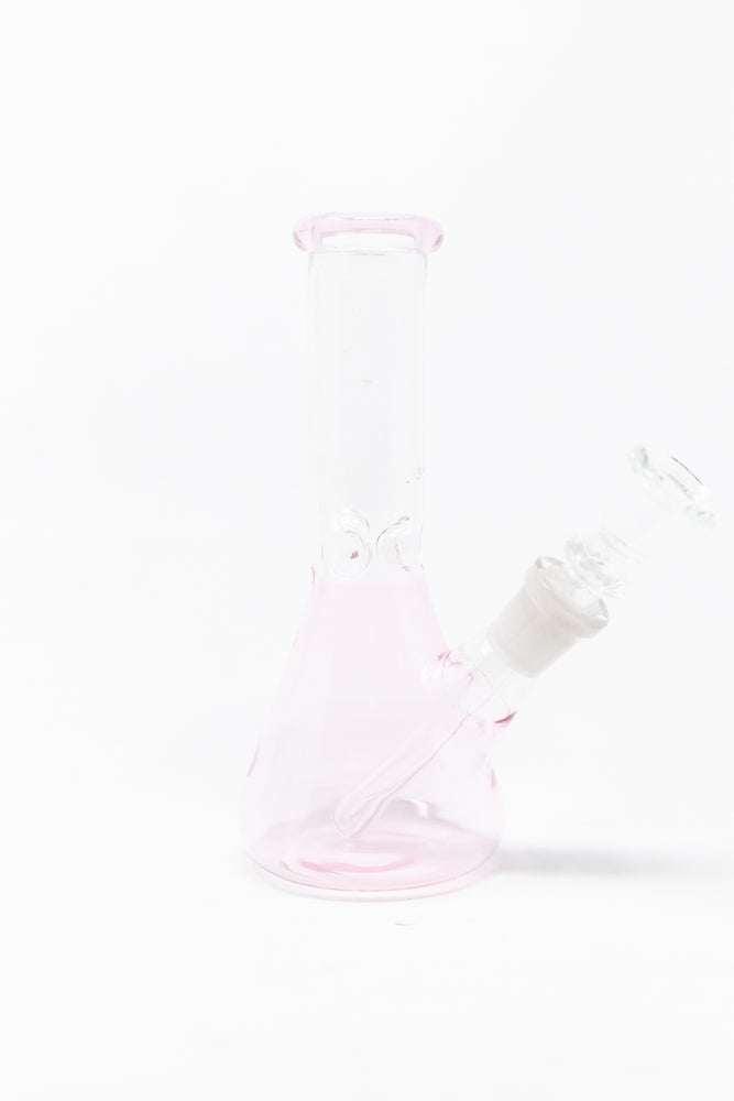 6" Pink Beaker Bong w/ Ice Catcher