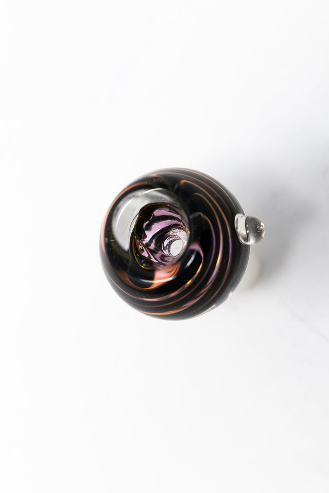 14mm Black Swirl Rose Bowl