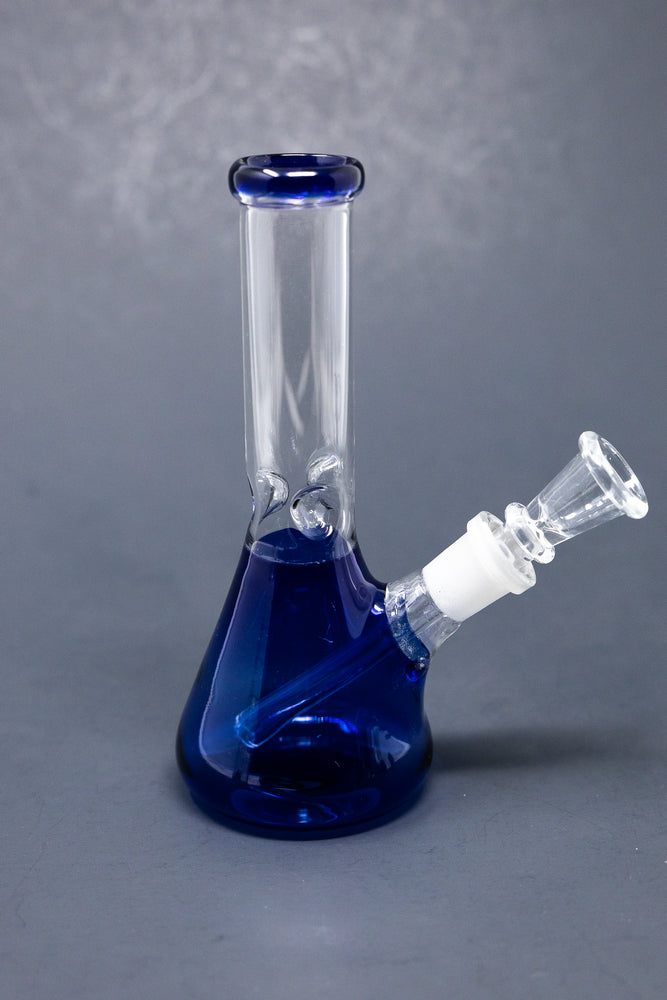 6" Blue Beaker Bong w/ Ice Catcher