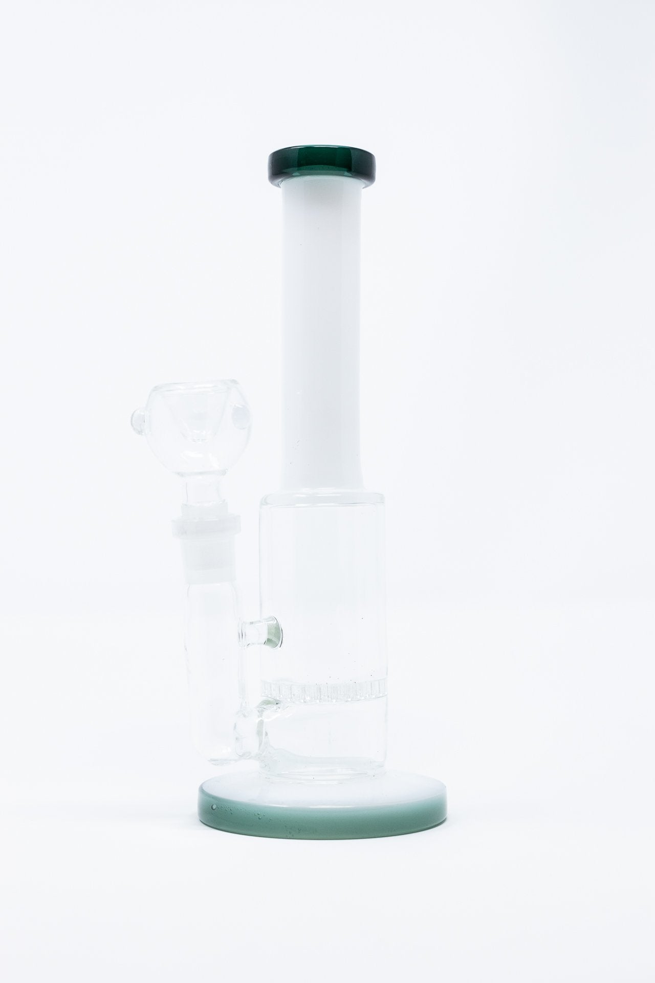 9” White Neck Honeycomb Percolator Designer Bong