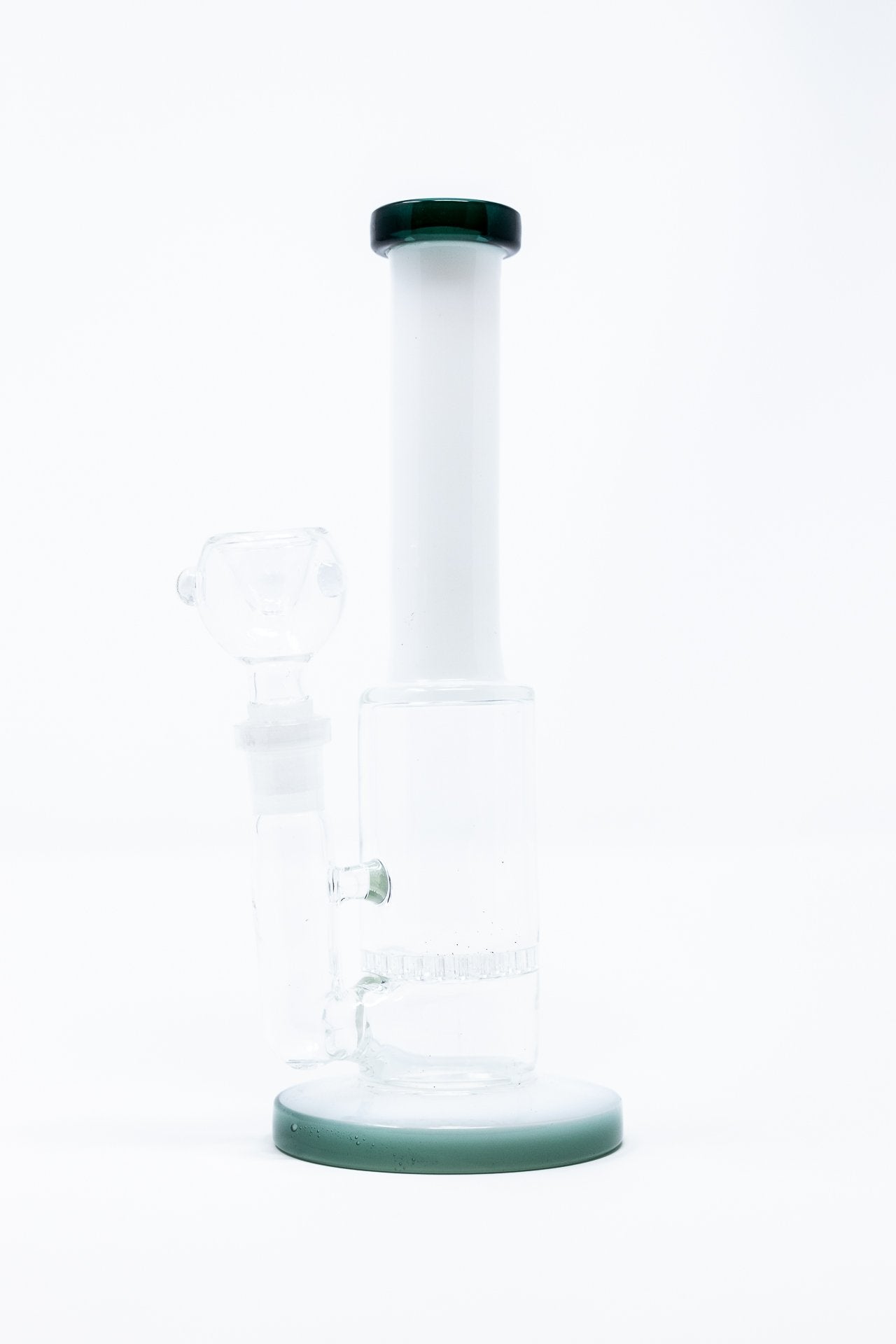 9” White Neck Honeycomb Percolator Designer Bong