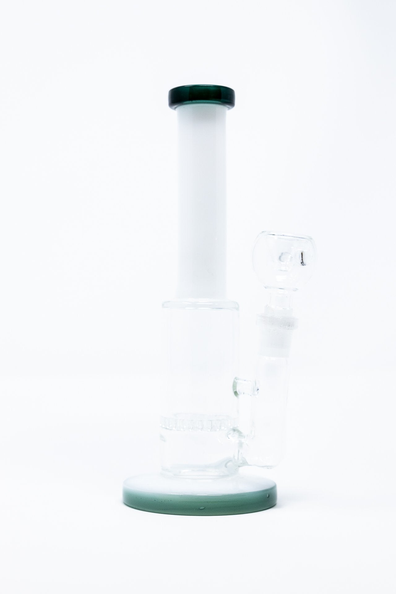 9” White Neck Honeycomb Percolator Designer Bong
