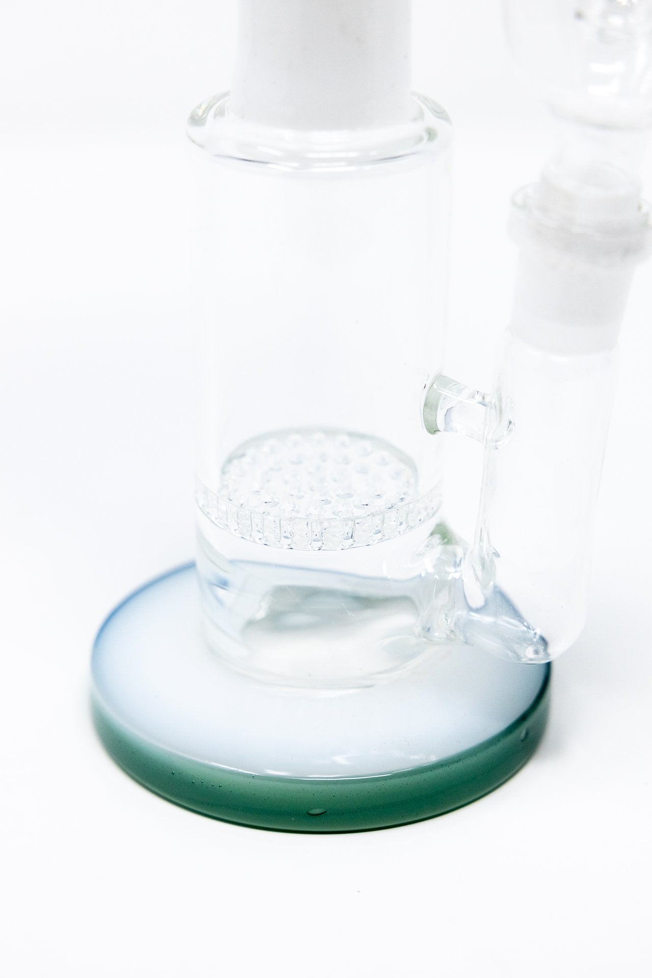 9” White Neck Honeycomb Percolator Designer Bong