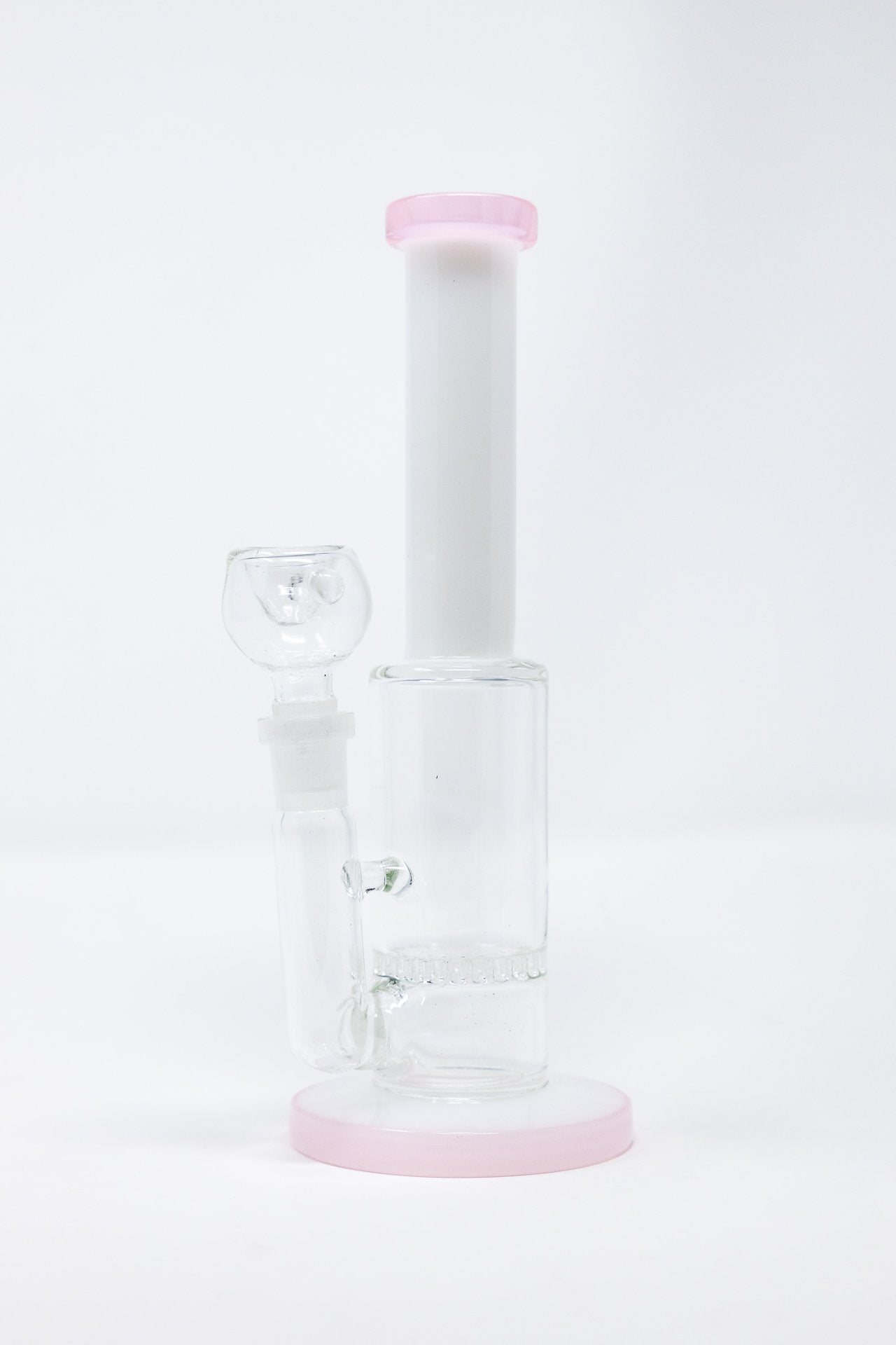 9” White Neck Honeycomb Percolator Designer Bong