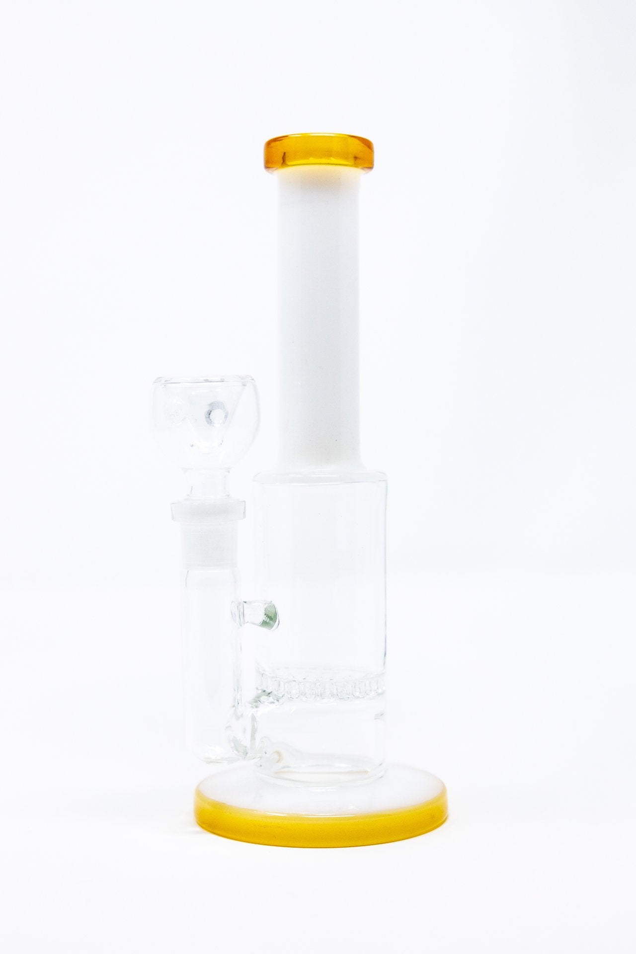9” White Neck Honeycomb Percolator Designer Bong
