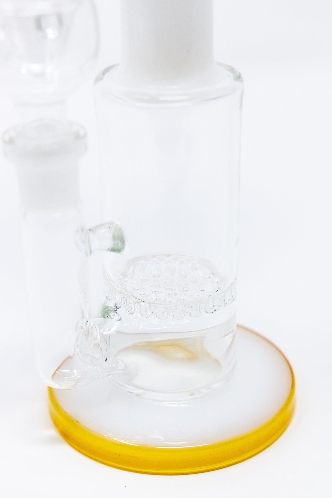 9” White Neck Honeycomb Percolator Designer Bong
