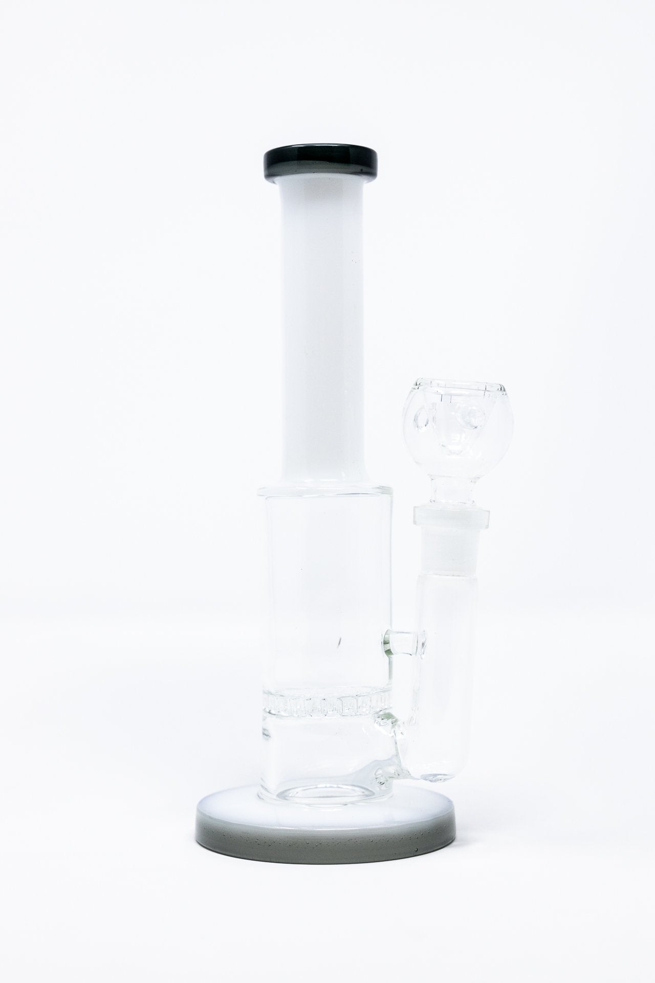 9” White Neck Honeycomb Percolator Designer Bong