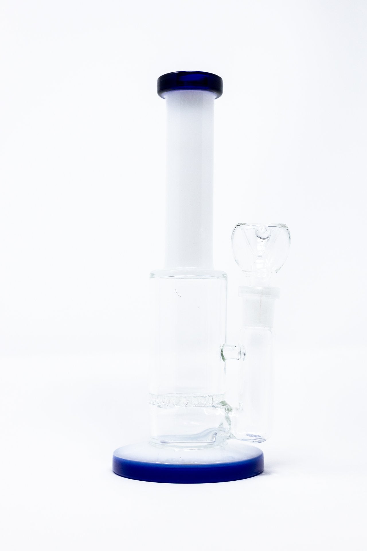 9” White Neck Honeycomb Percolator Designer Bong