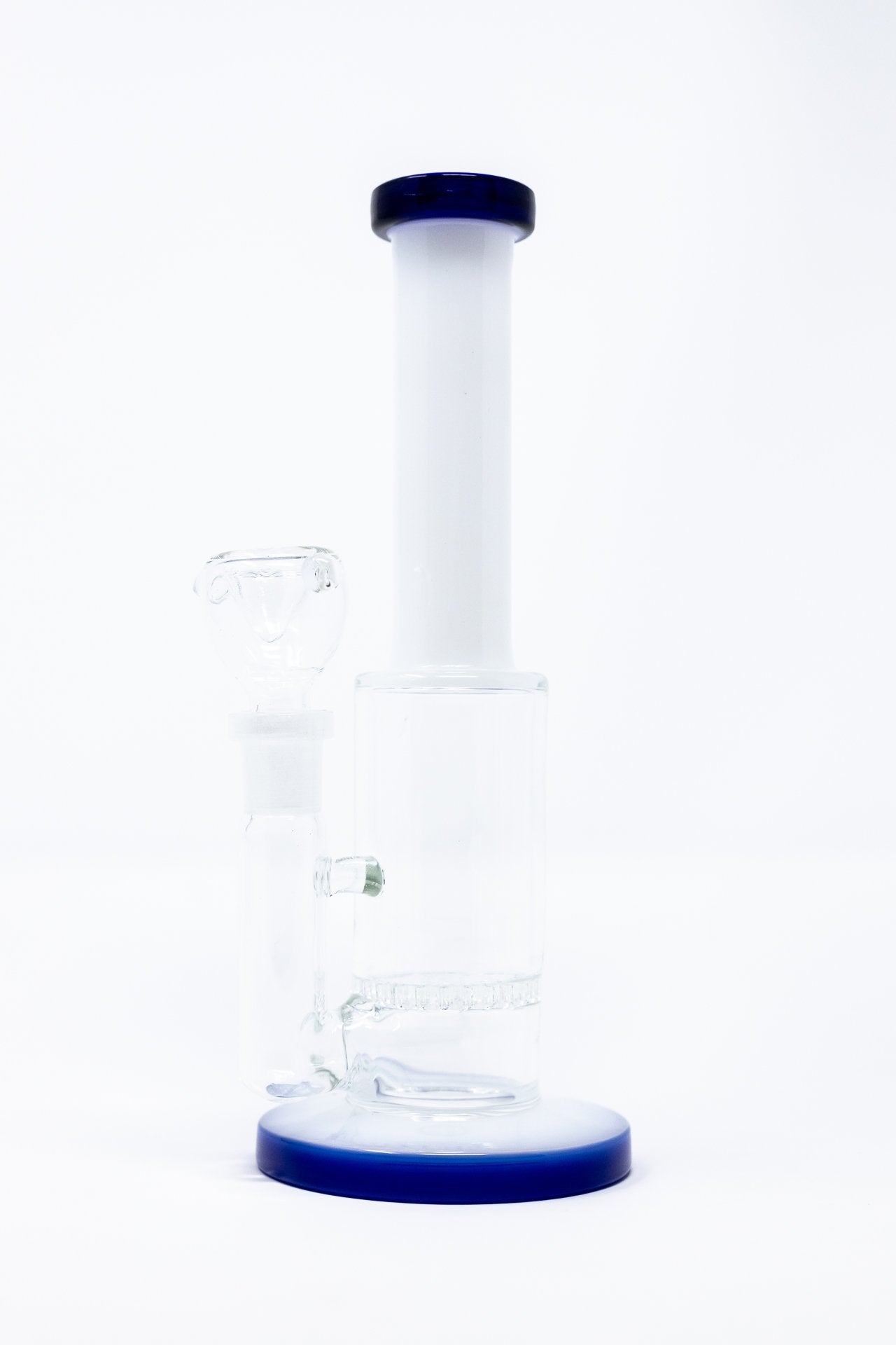 9” White Neck Honeycomb Percolator Designer Bong
