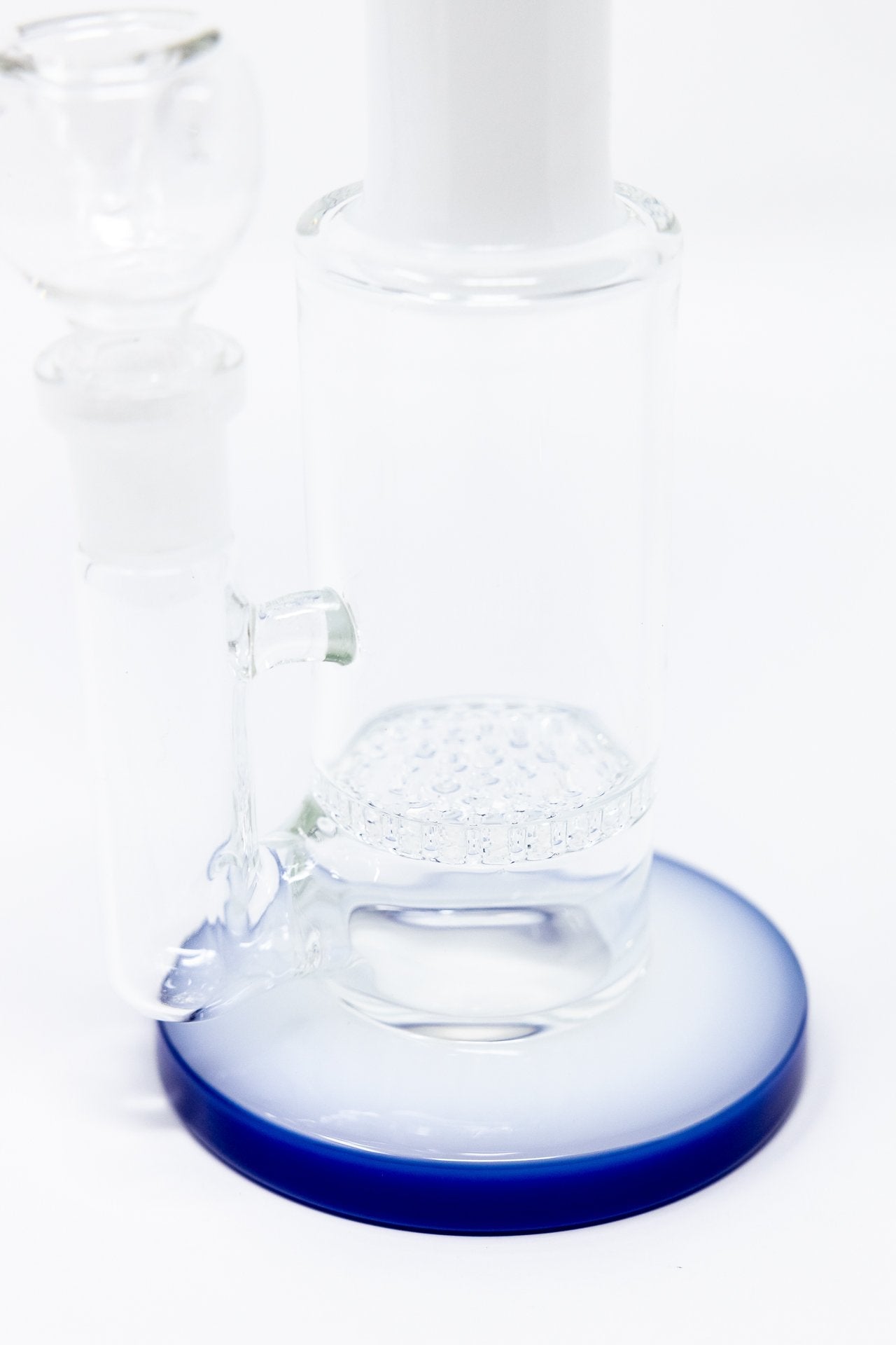 9” White Neck Honeycomb Percolator Designer Bong