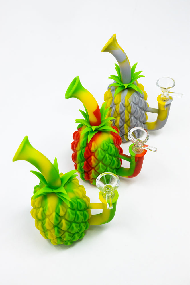 7" Pineapple Silicone Bong
