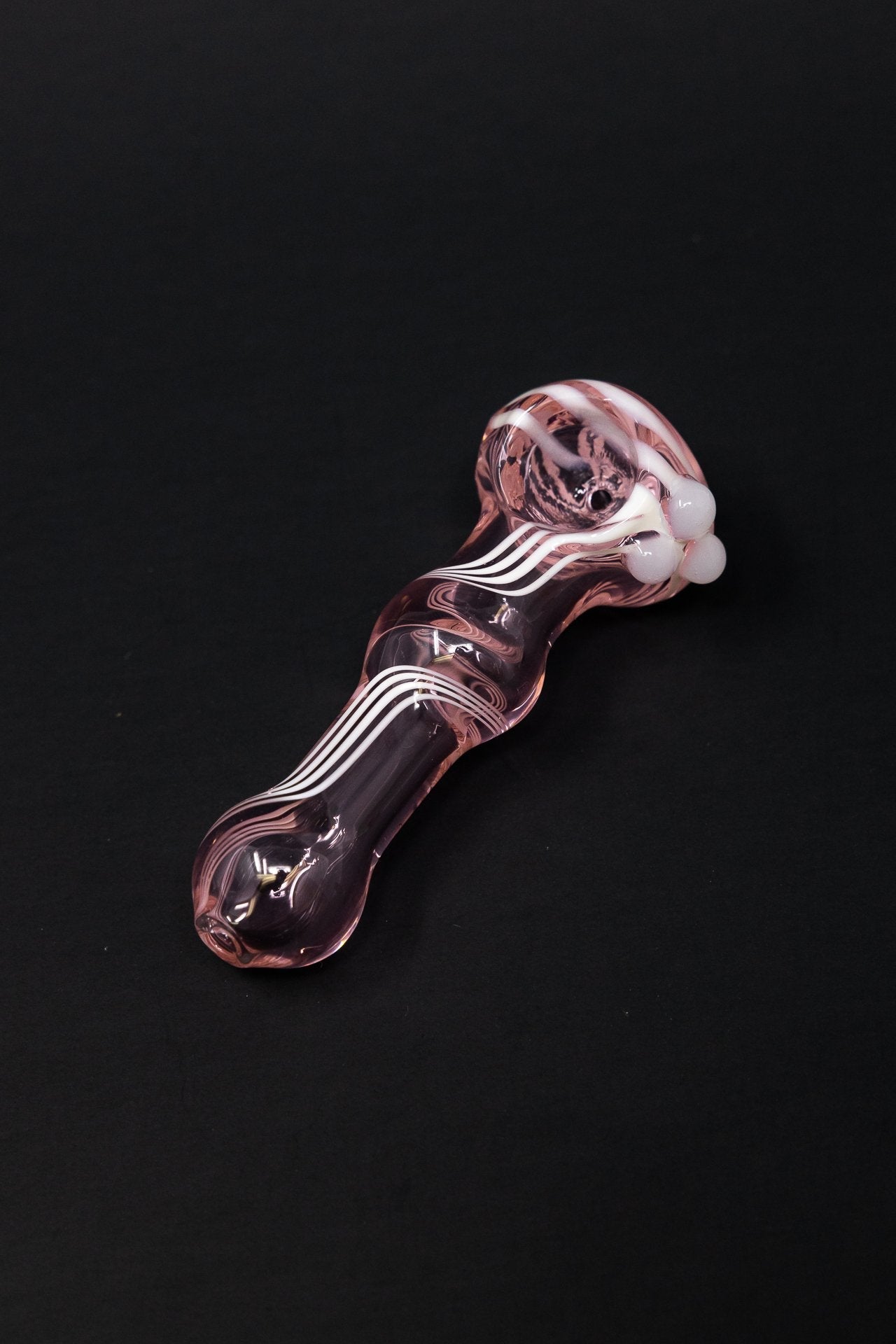 3.5" Pink Swirl Glass Pipe StonedGenie.com