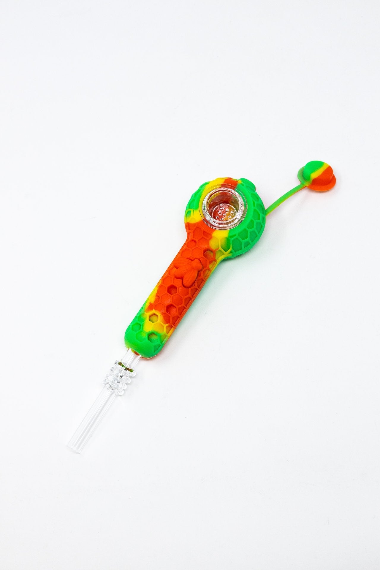 4" Silicone Nectar Collector w/ Quartz Tip