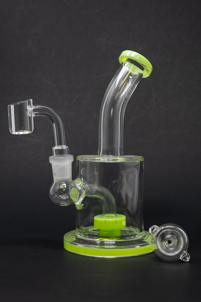 6.5" Flat Base Shower Bend Dab Rig