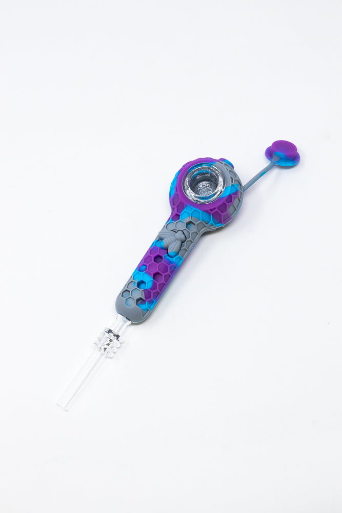 4" Silicone Nectar Collector w/ Quartz Tip