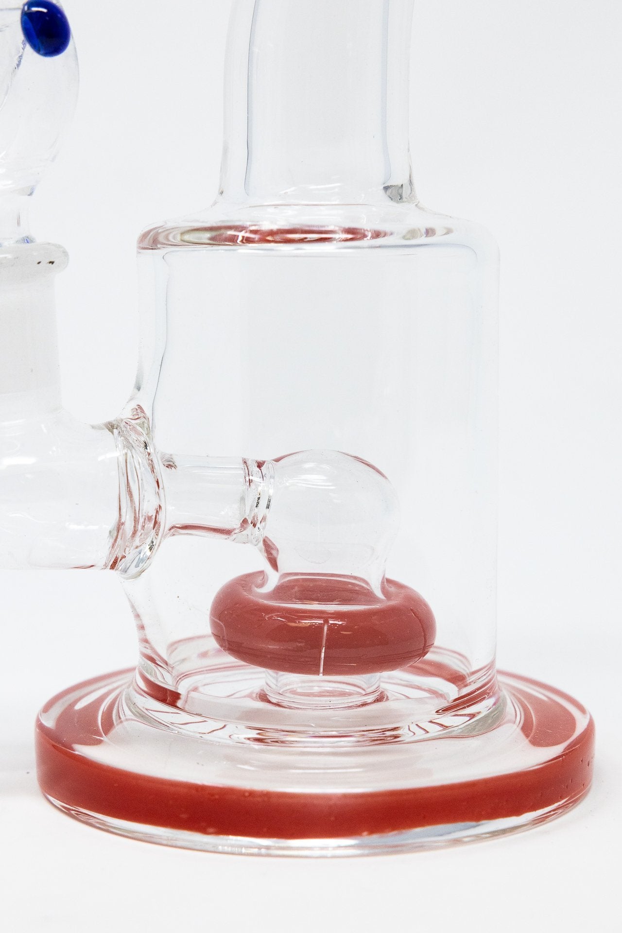 6" Red Flat Base Shower Bend Dab Rig