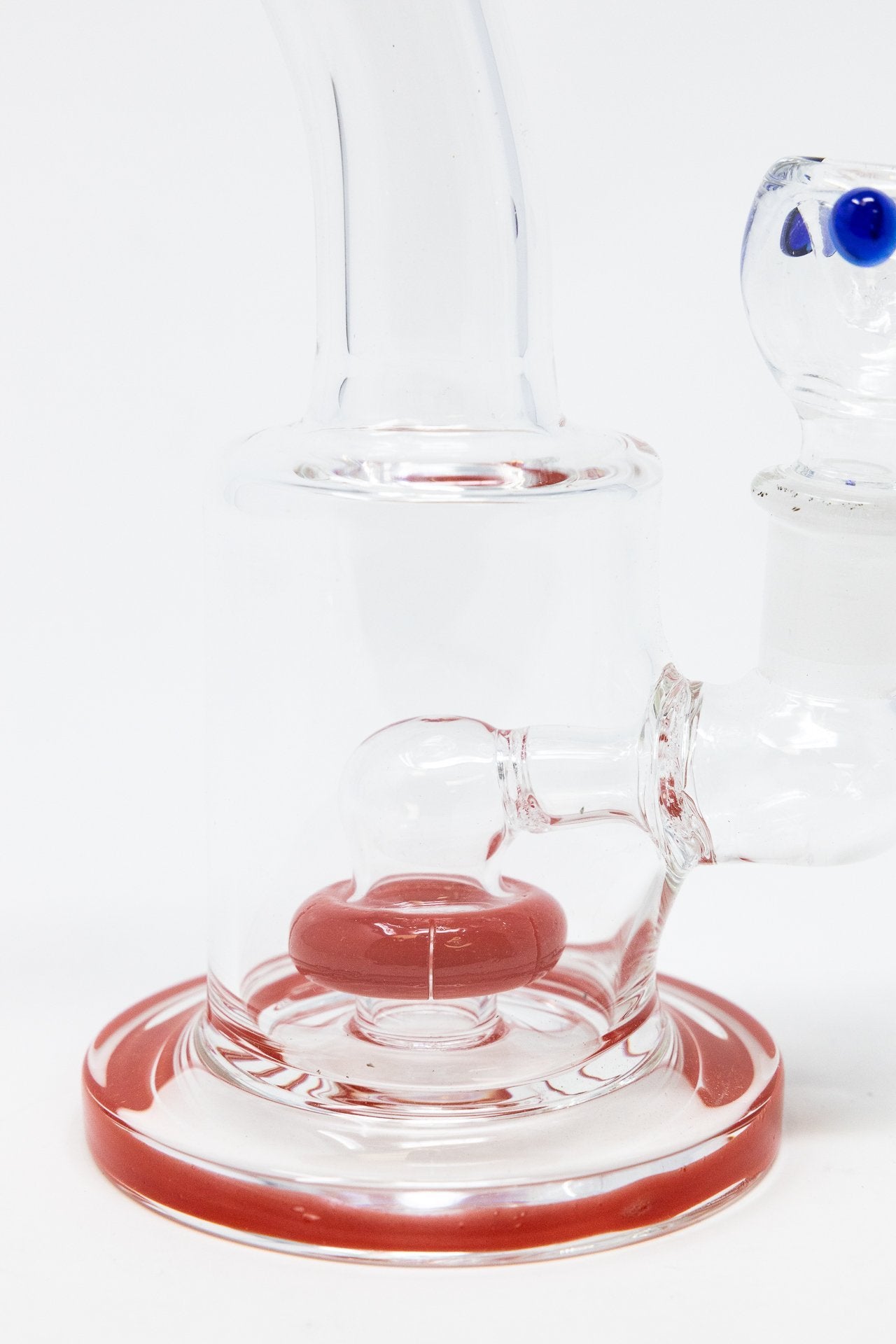 6" Red Flat Base Shower Bend Dab Rig