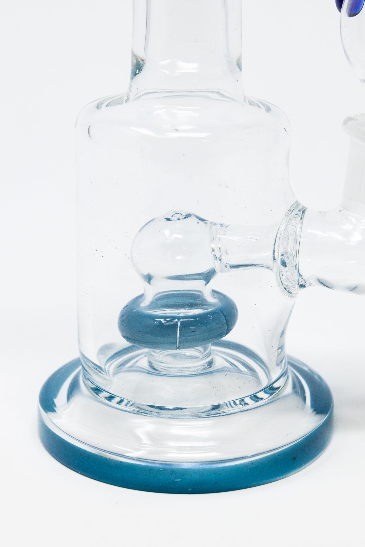 6" Blue Flat Base Shower Bend Dab Rig