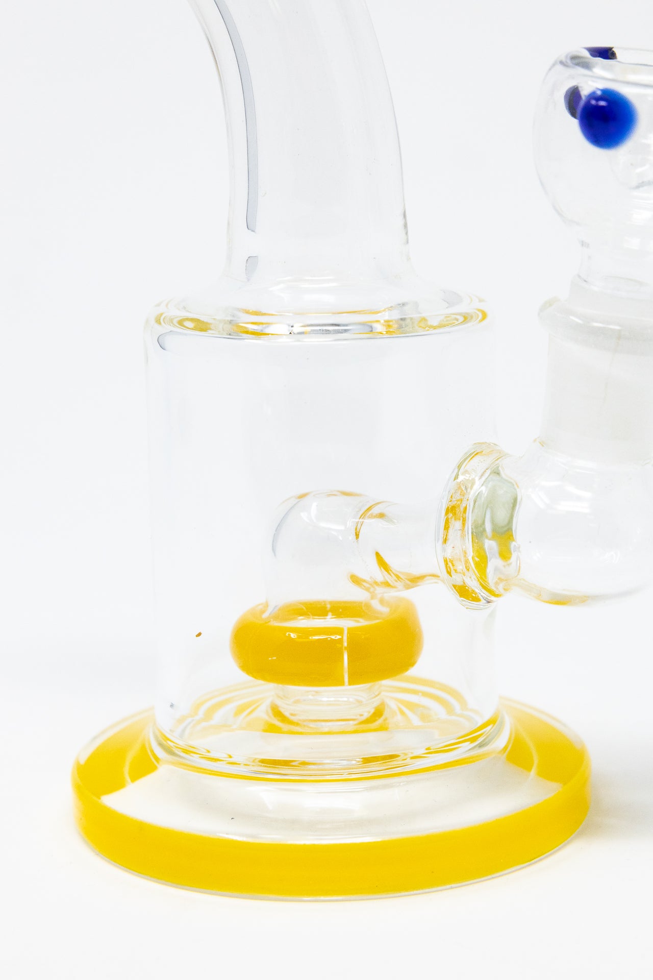 6" Yellow Flat Base Shower Bend Dab Rig