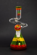 10" Glass Rasta Designer Zong