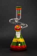 10" Glass Rasta Designer Zong