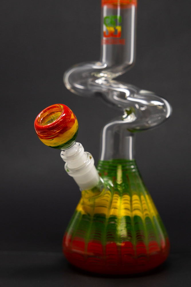 10" Glass Rasta Designer Zong