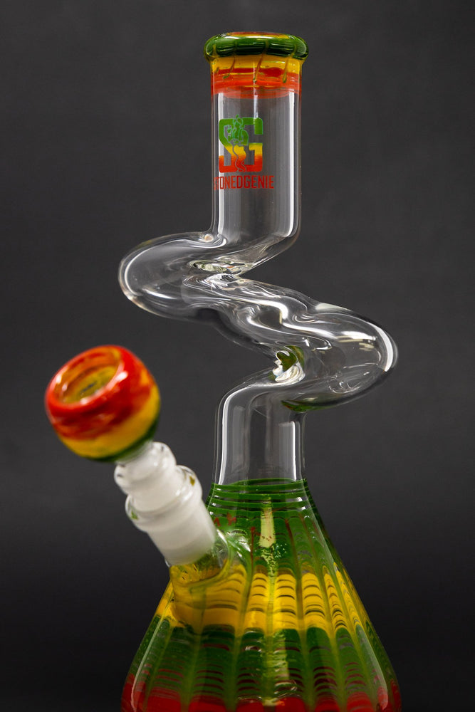 10" Glass Rasta Designer Zong