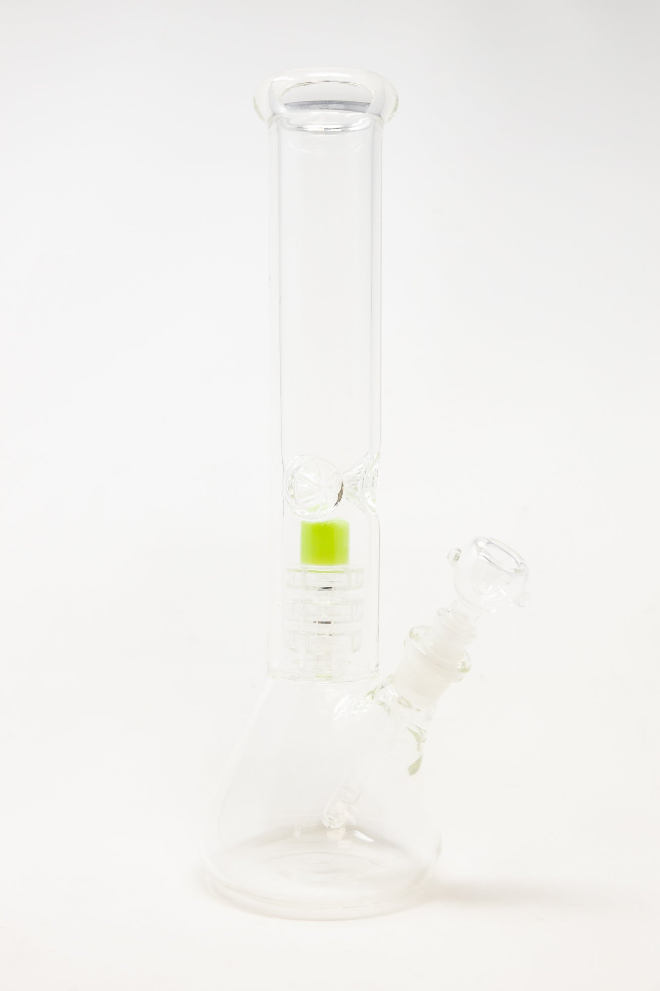 14" Green Slime Percolator Beaker Bong w/ Ice Catcher
