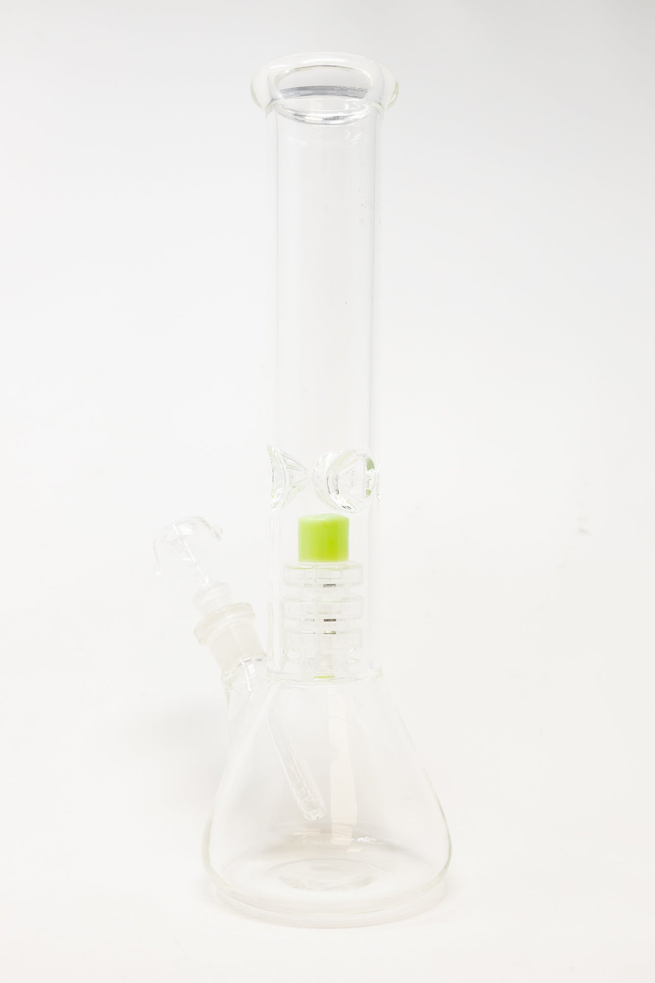 14" Green Slime Percolator Beaker Bong w/ Ice Catcher