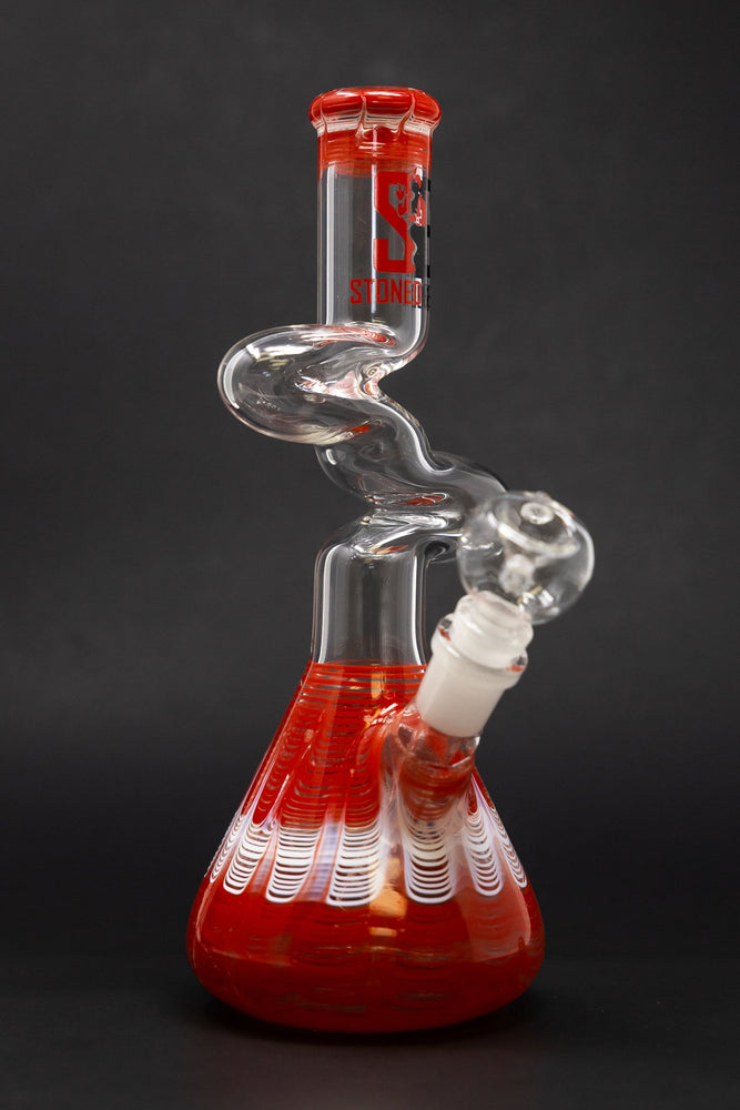 Chocolate 10" Glass Red Designer Zong