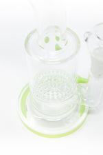 7" Lime Green Honeycomb Shower Bend Dab Rig