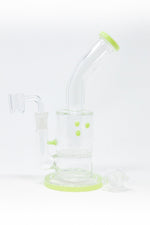 7" Lime Green Honeycomb Shower Bend Dab Rig