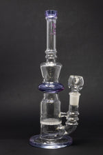 12" Stoned Genie Purple Lavender Honeycomb Bong