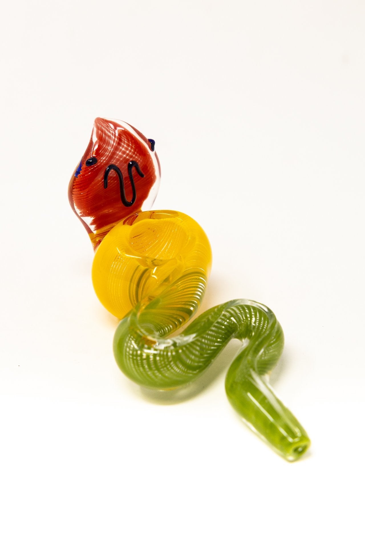 6" Snake Cobra Glass Hand Pipe StonedGenie.com