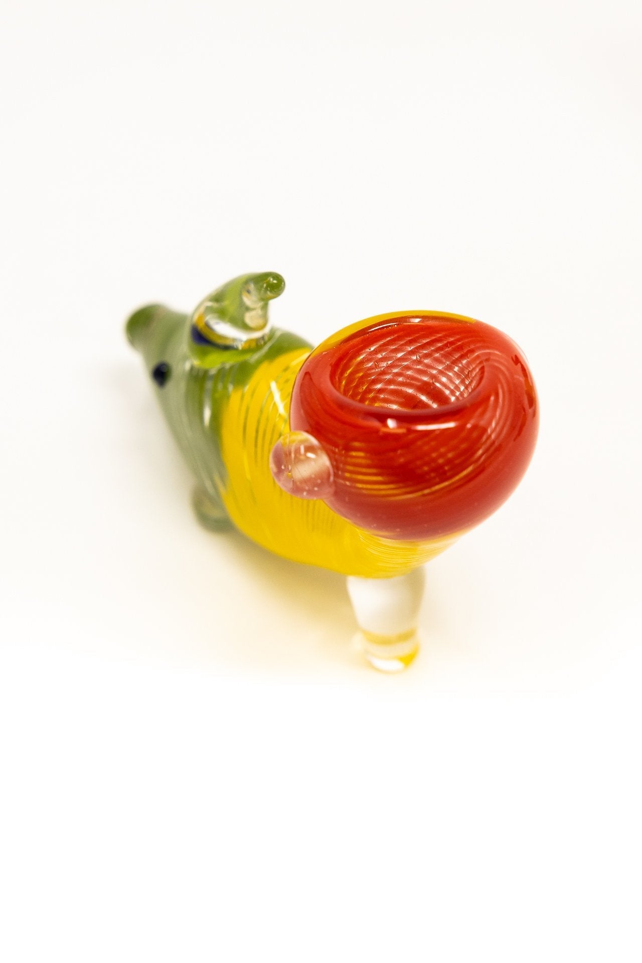 3.5" Rasta Fish Glass Pipe StonedGenie.com
