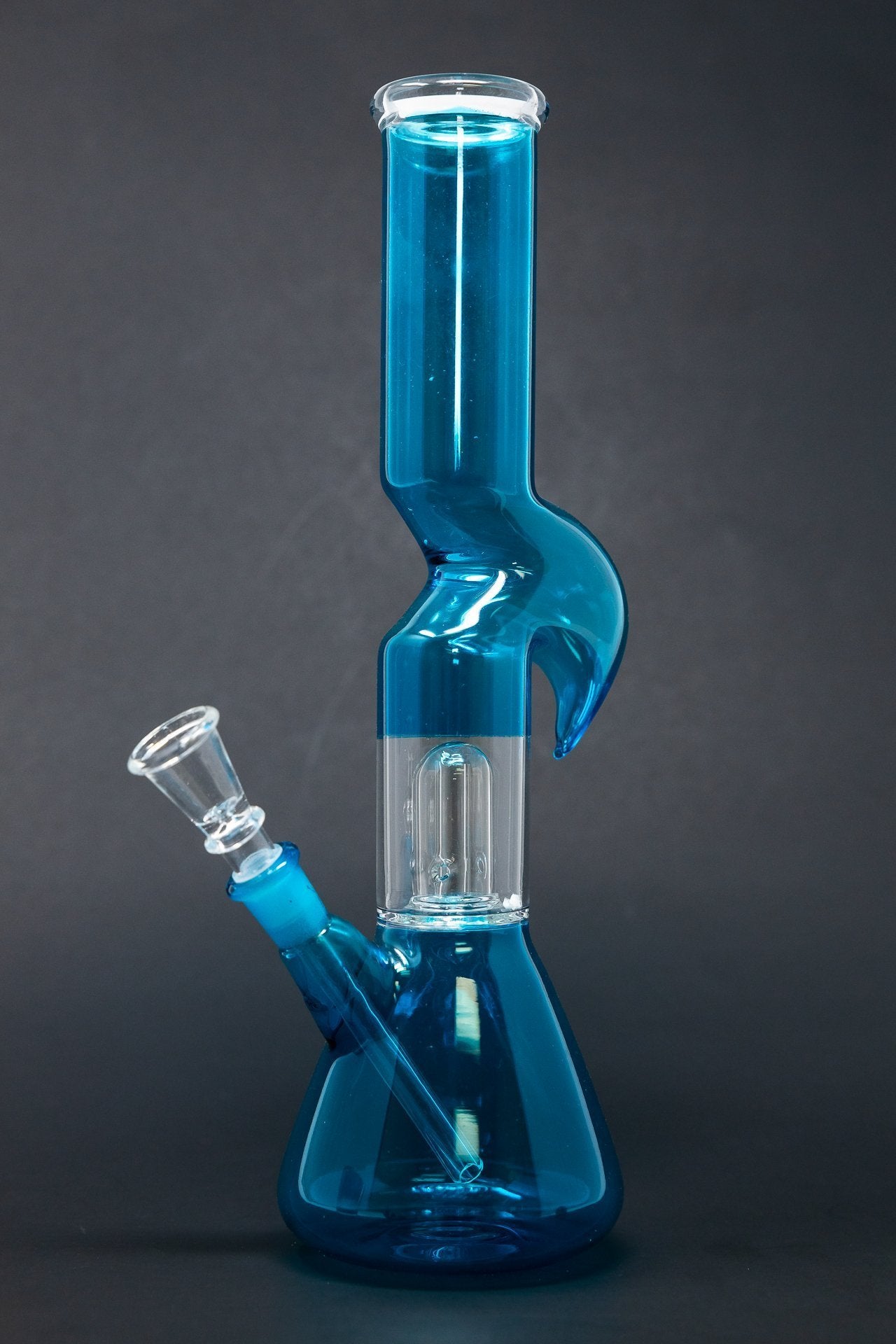 12" Teal Zong w/ Percolator Bong