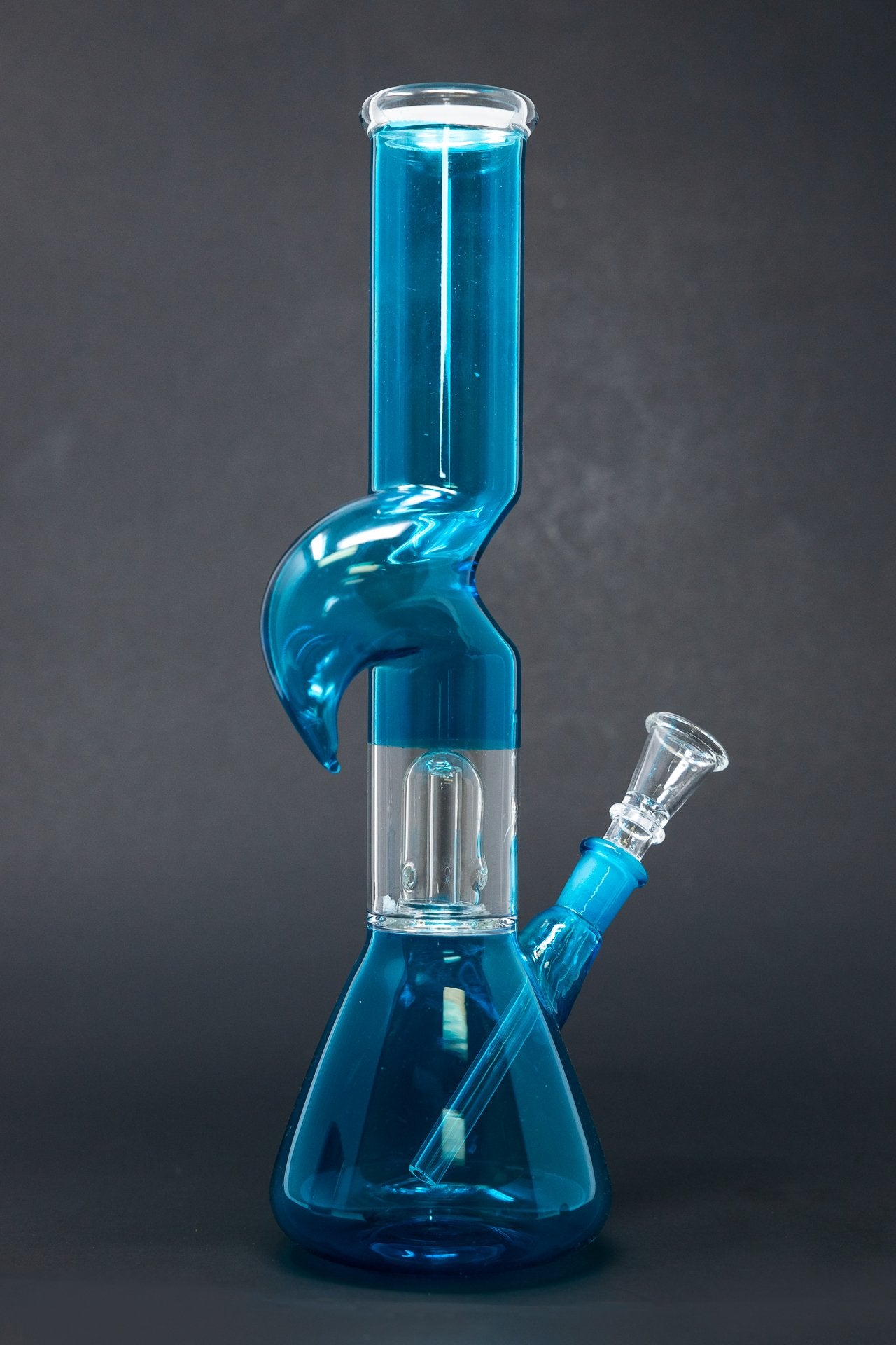 12" Teal Zong w/ Percolator Bong