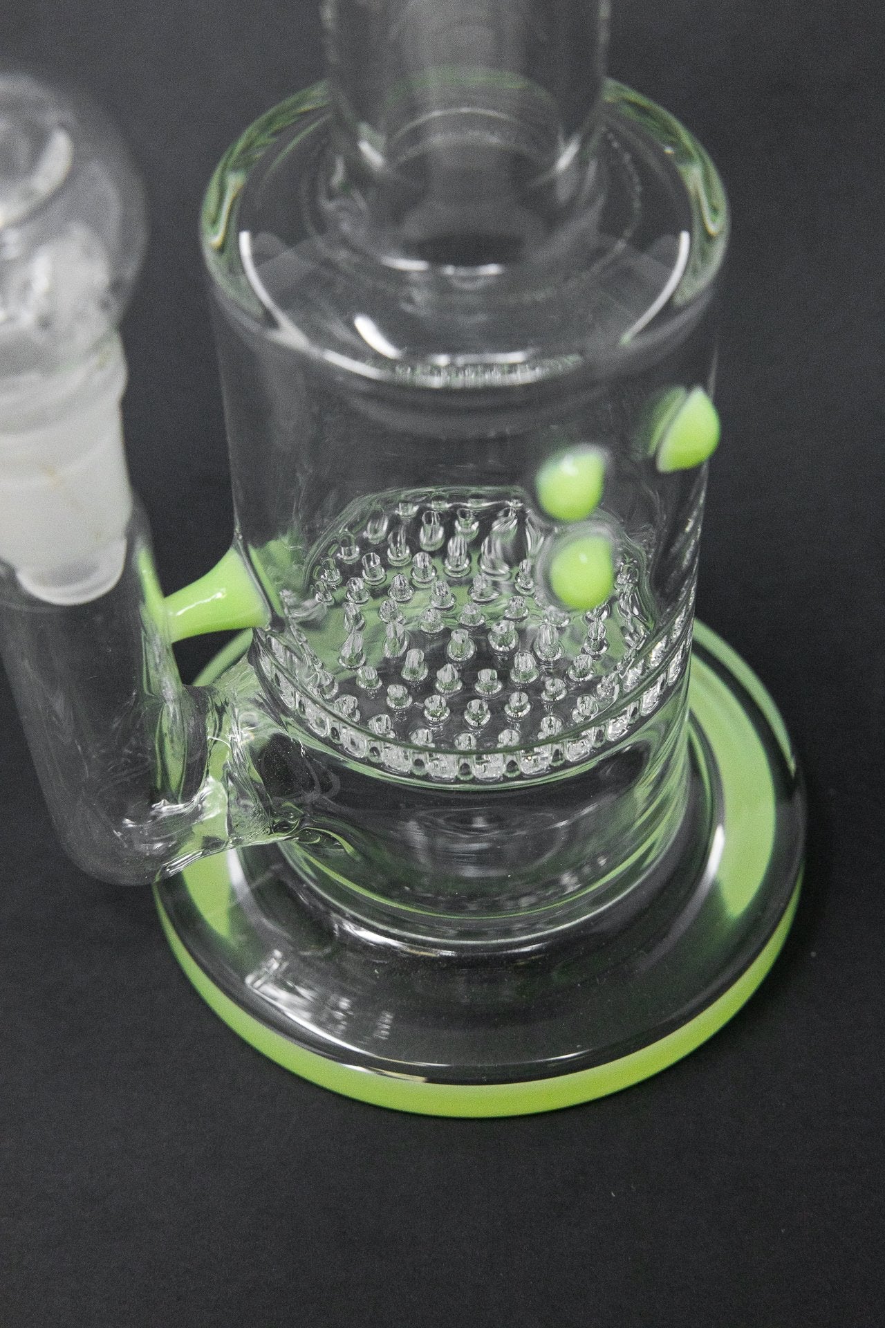 7" Lime Green Honeycomb Shower Bend Dab Rig