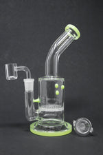 7" Lime Green Honeycomb Shower Bend Dab Rig