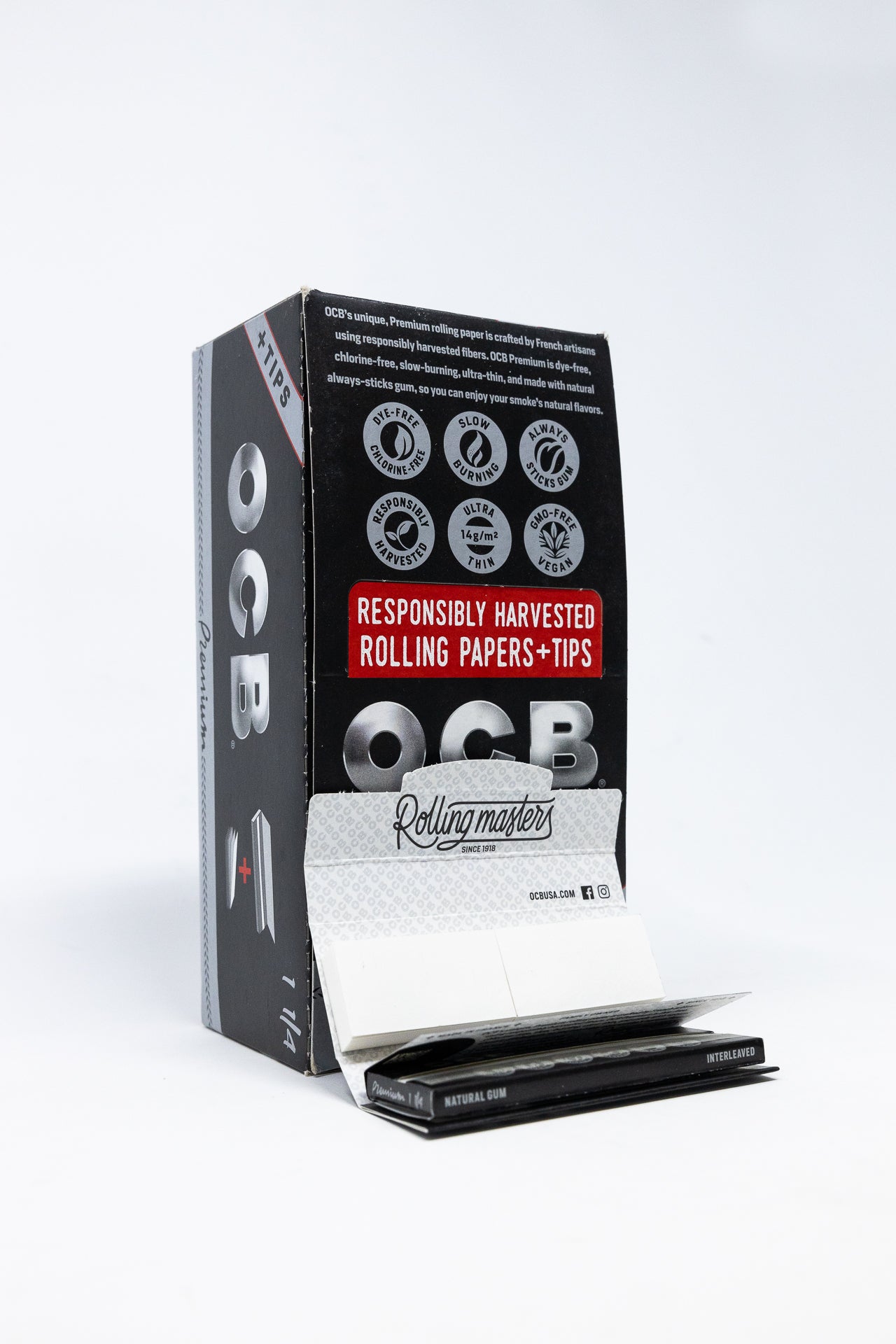 OCB Premium Rolling Papers w/ Tips