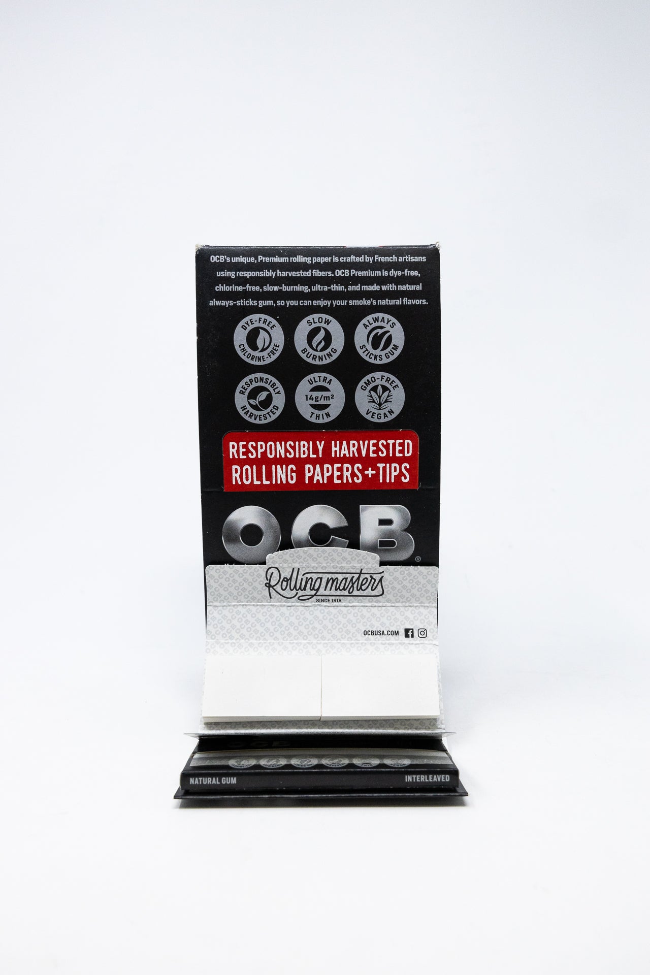 OCB Premium Rolling Papers w/ Tips