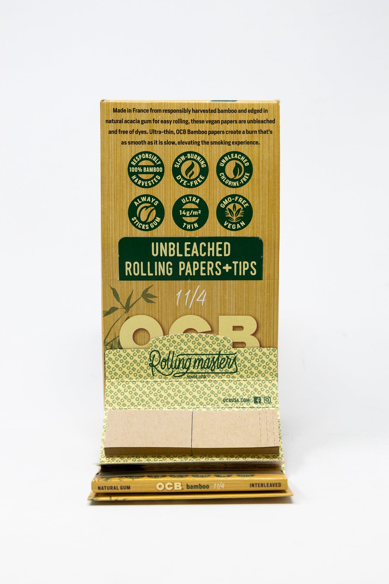 OCB Bamboo Rolling Papers w/ Tips