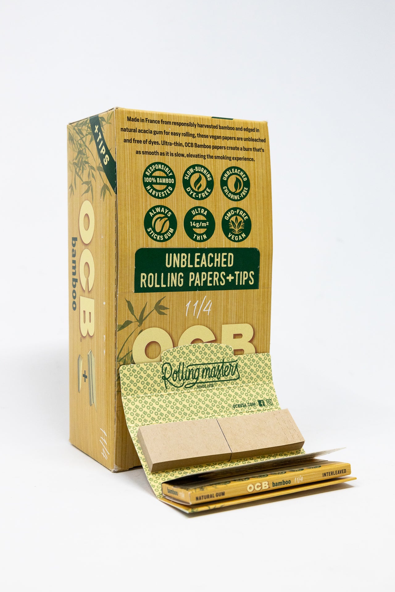 OCB Bamboo Rolling Papers w/ Tips
